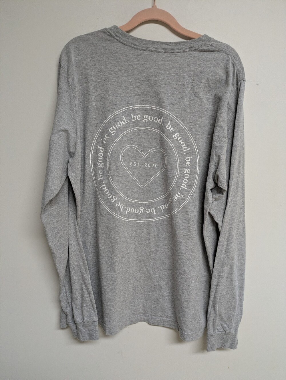 Jillian Harris Collab Boyfriend Long Sleeve Crewneck "Be Good" Graphic X ATNP - Picture 4 of 6